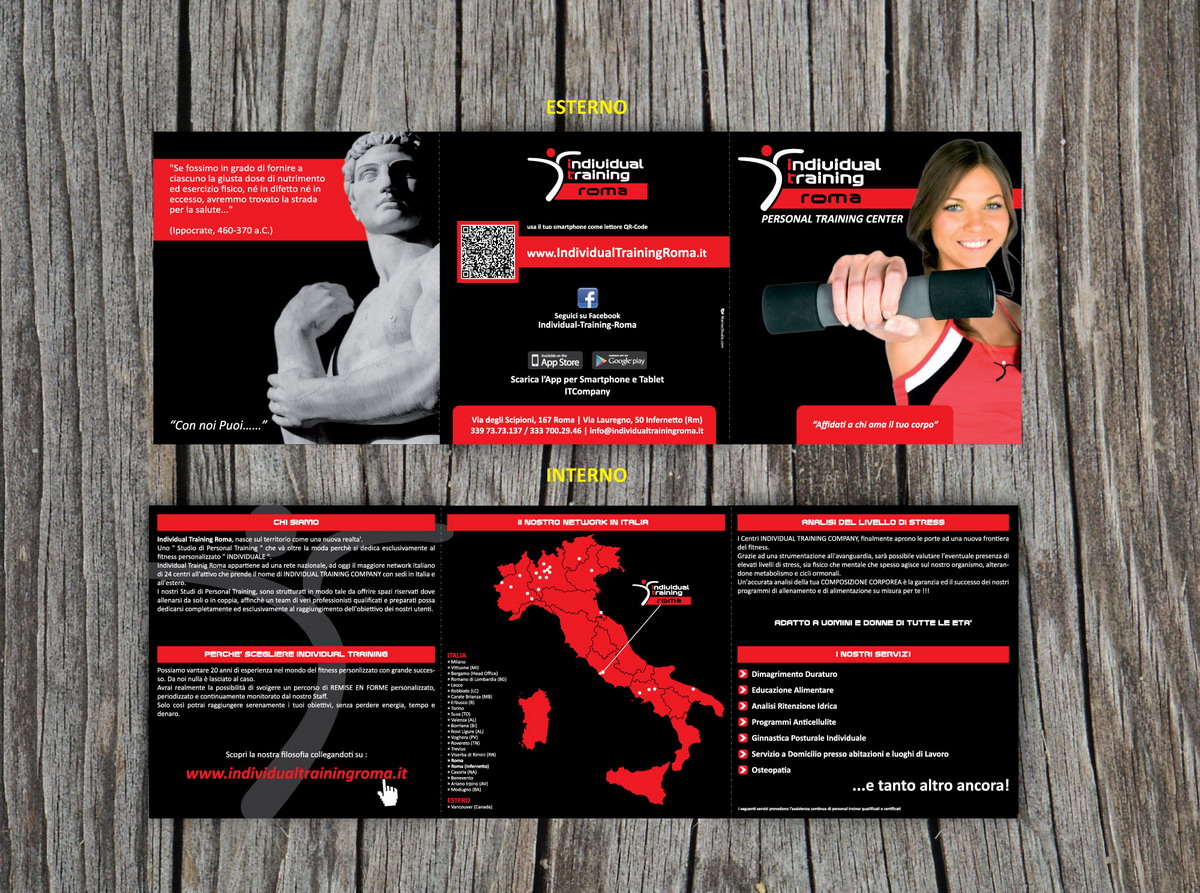 Brochur a 3 Ante Individual Training Roma by Maniac Studio