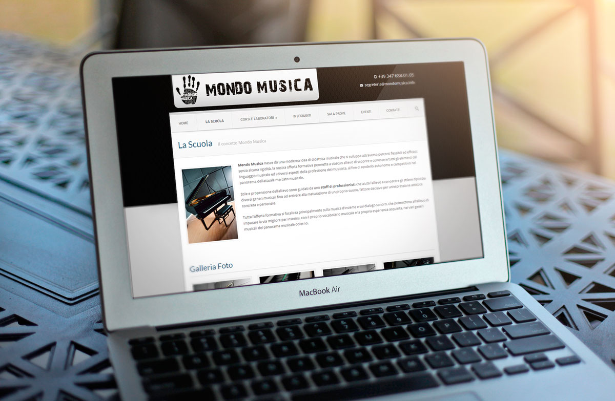 Mondo Musica Sito Web by Maniac Studio